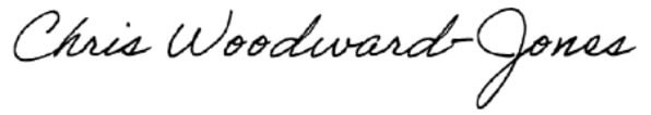 Chris Woodward-Jones signature
