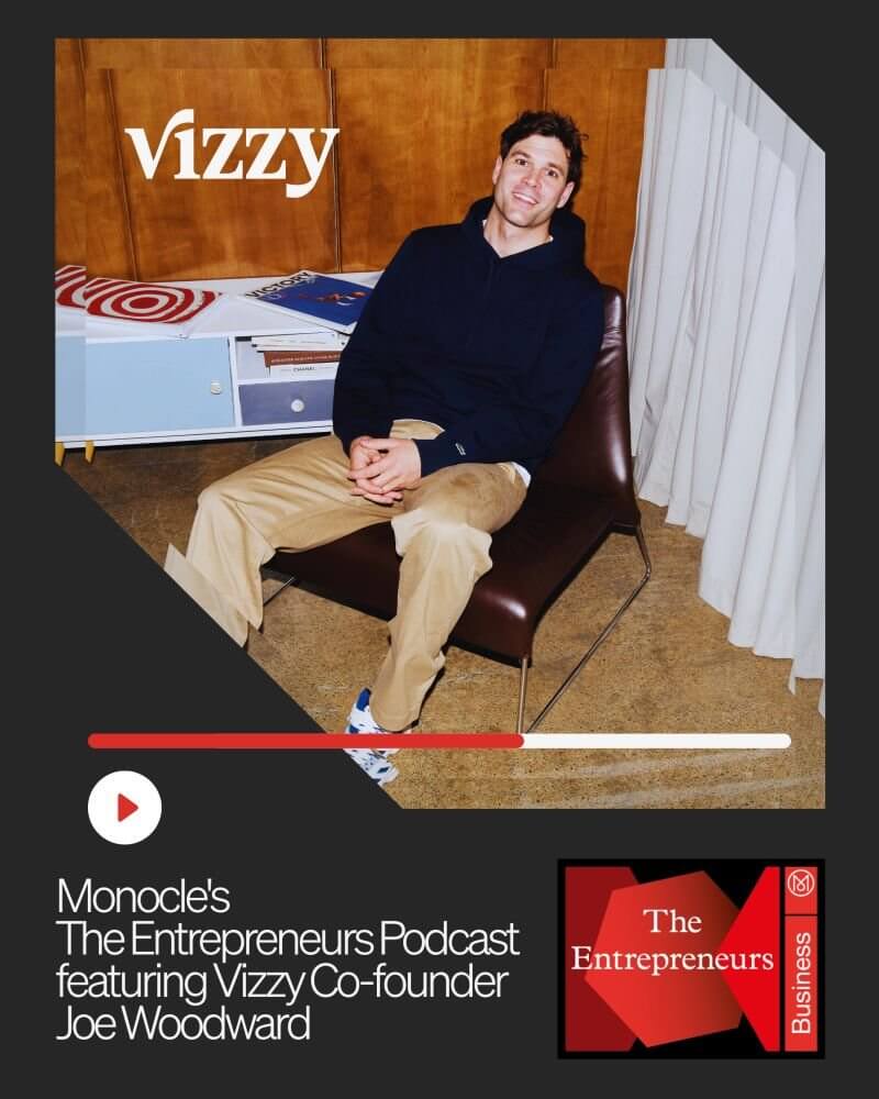 Vizzy co-founder Joe Woodward featured on Monocle's The Entrepreneurs Podcast, discussing entrepreneurship and the Vizzy hiring platform.
